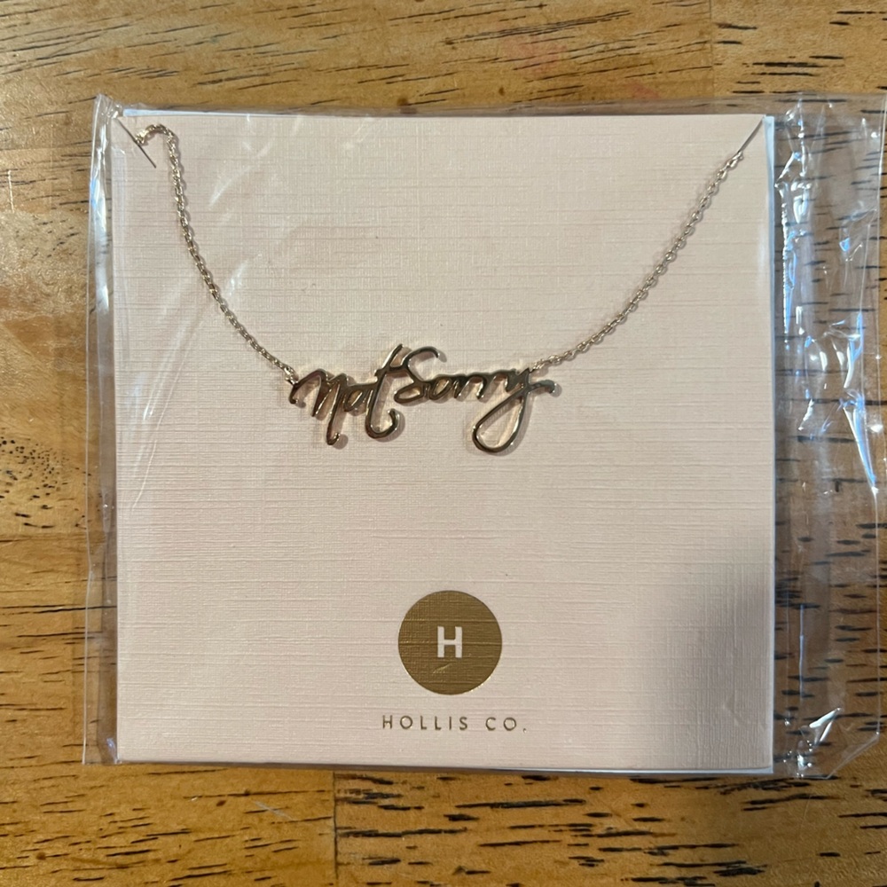 Rachel Hollis Not Sorry necklace NEW